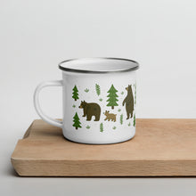 Load image into Gallery viewer, Bears & Trees Enamel Mug