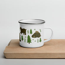 Load image into Gallery viewer, Bears & Trees Enamel Mug