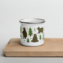 Load image into Gallery viewer, Bears &amp; Trees Enamel Mug
