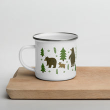 Load image into Gallery viewer, Bears &amp; Trees Enamel Mug
