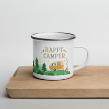 Load image into Gallery viewer, Happy Camper Forest Enamel Mug
