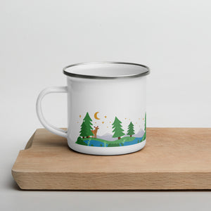 Happy Camper Forest Enamel Mug