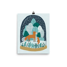 Load image into Gallery viewer, Fox Snow Globe Print

